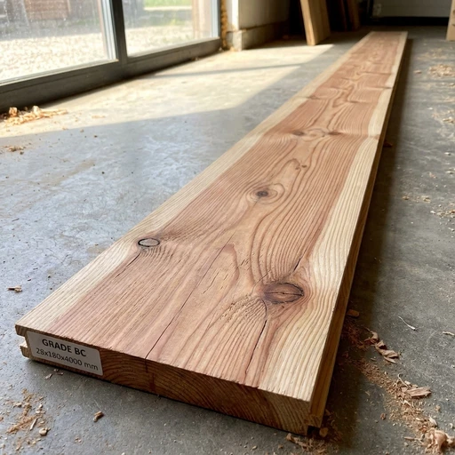 Доска пола лиственница 28*180*4000, сорт ВС (0,72м2)