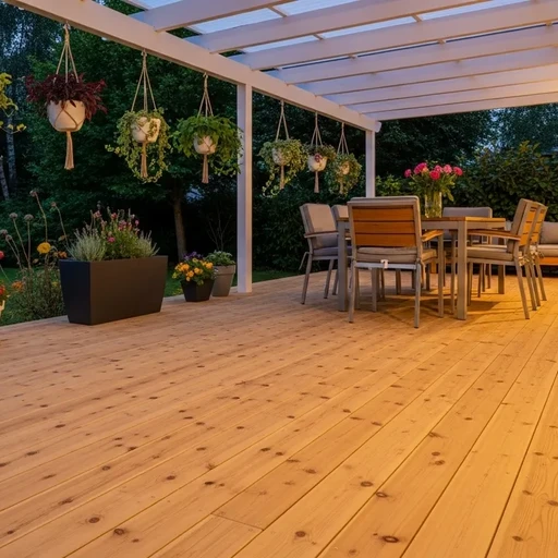 Доска террасная лиственница гладкая 45*90*5000, сорт АВС (0,45м2)